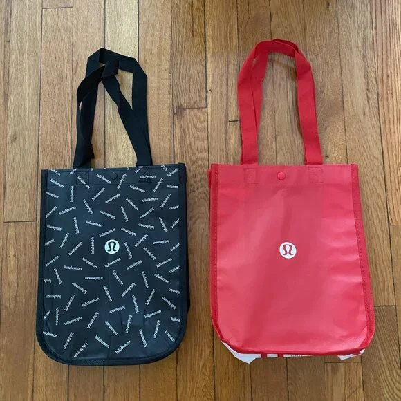 Lululemon Small Size Black and Red Multiprint Recycled Bags Multipurpose Fall - Picture 12 of 12